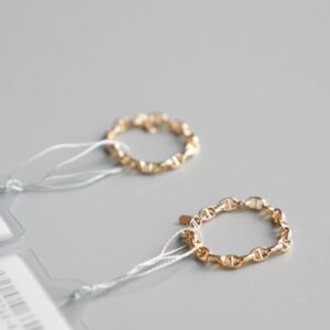 1002.　K18 シェーヌ リング 14号