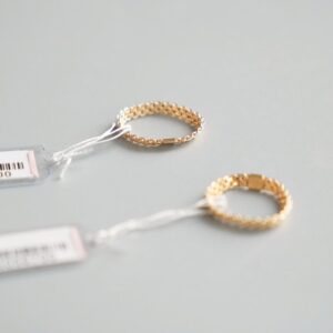 1004.　K18  3連リング 17号