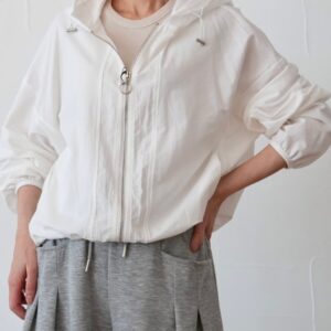 【再入荷】204. LePuju select  フード付ブルゾン(white / black)