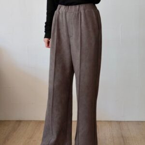236. Anna Kerry / アンナケリー  スウェードワイドパンツ(camel/gray)（85253604)