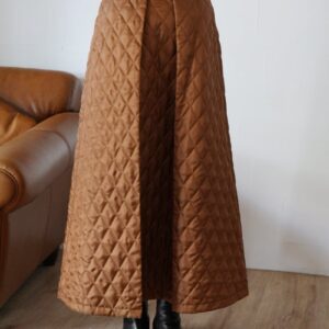 251. passione /パシオーネ リバーシブルキルティングスカート(khaki,gray) (36648)