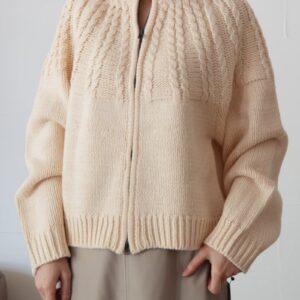 256. CLOCHE クロシェ / ニットブルゾン(off/gray/black)  (552-85583)