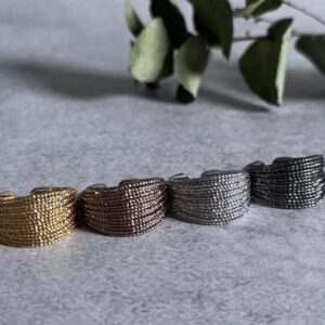 307. ayane /アヤン グリッターレイヤーリング(ピンクゴールド、ゴールド、シルバー、ブラックチタニウム)(275850)